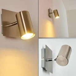 hofstein Spot mural Zuoz Nickel mat, 1 lumière