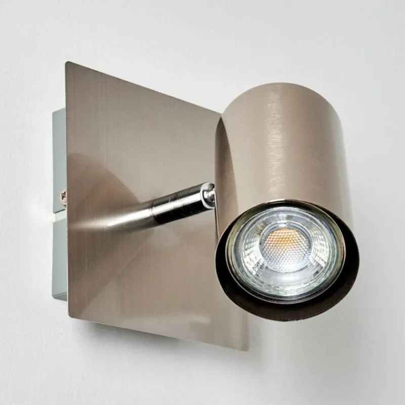 hofstein Spot mural Zuoz Nickel mat, 1 lumière