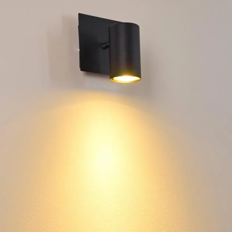 hofstein Spot mural Zuoz Noir, 1 lumière