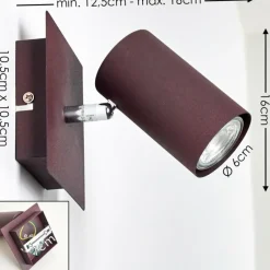 hofstein Spot mural Zuoz Rouille, 1 lumière