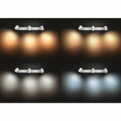 Luminaires Philips Spot Philips Hue Ambiance White Adore Blanc, 3 lumières, Télécommandes