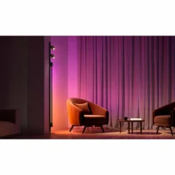 Luminaires Philips Spot Philips Hue Perifo LED Noir, 1 lumière, Changeur de couleurs