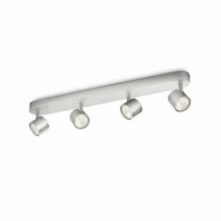 Luminaires Philips Spot Philips STAR LED Aluminium, 4 lumières* Éclairage Led