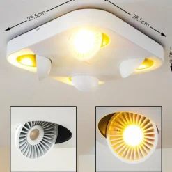 hofstein Spot plafond Granada LED Blanc, 4 lumières