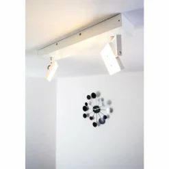 hofstein Spot plafond Guyana LED Chrome, Blanc, 2 lumières* Éclairage Led