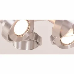 Luminaires Steinhauer Spot plafond Steinhauer Quatro LED Acier inoxydable, 4 lumières* Spots Et Projecteurs