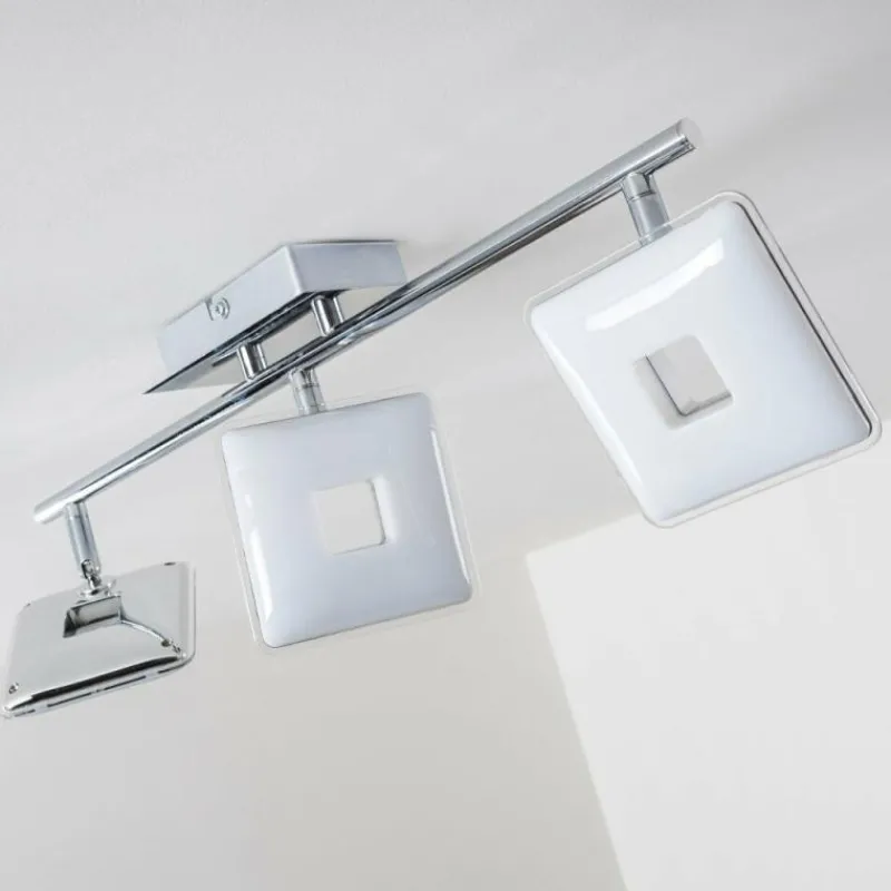 Luminaires Trio Spot plafond Trio Pontius LED Chrome, 3 lumières* Spots Et Projecteurs