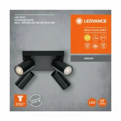 Luminaires Ledvance Spot Plafonnier LED Noir, 4 lumières* Éclairage Led