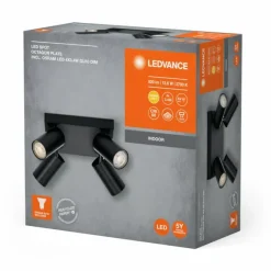 Luminaires Ledvance Spot Plafonnier LED Noir, 4 lumières* Éclairage Led