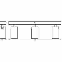 Luminaires Ledvance Spot Plafonnier LED Blanc, 3 lumières* Éclairage Led