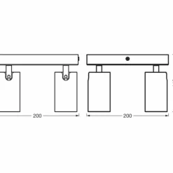 Luminaires Ledvance Spot Plafonnier LED Blanc, 4 lumières* Éclairage Led