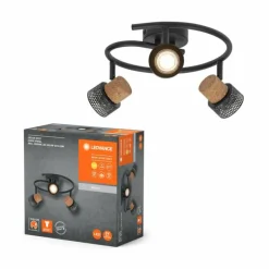 Lampes En Bois-Luminaires Ledvance Spot Plafonnier LED Noir, 3 lumières