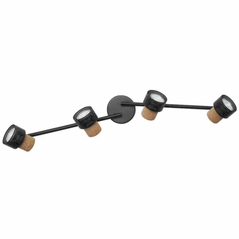 Lampes En Bois-Luminaires Ledvance Spot Plafonnier LED Noir, 4 lumières