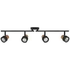 Lampes En Bois-Luminaires Ledvance Spot Plafonnier LED Noir, 4 lumières
