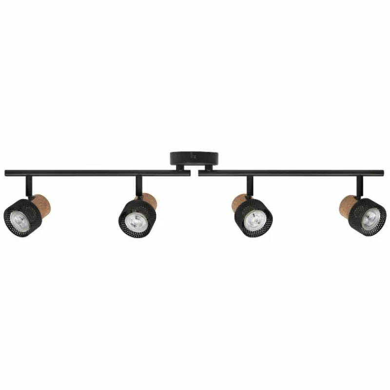 Lampes En Bois-Luminaires Ledvance Spot Plafonnier LED Noir, 4 lumières