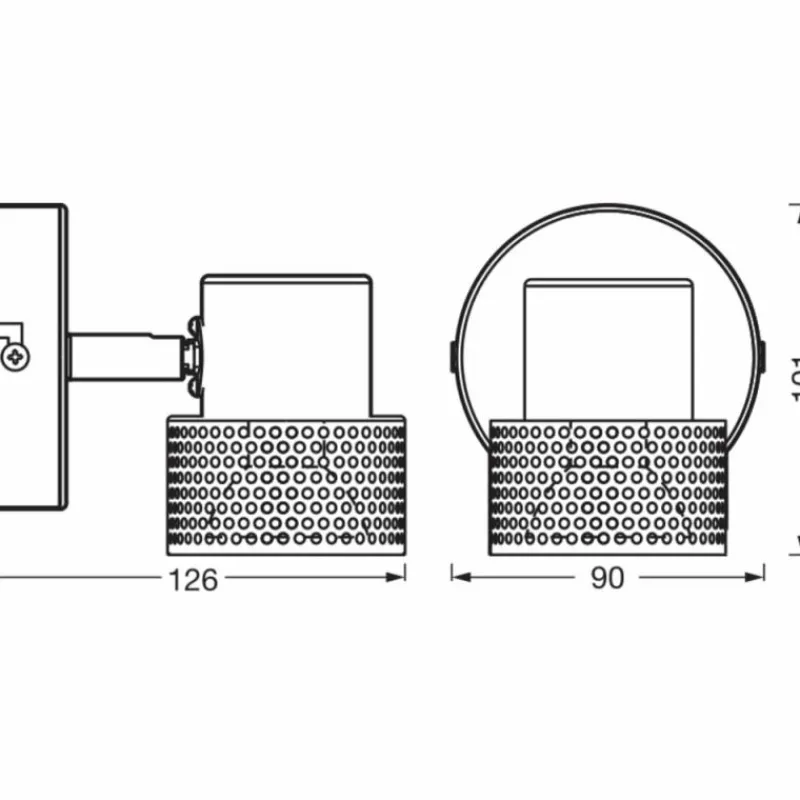 Lampes En Bois-Luminaires Ledvance Spot Plafonnier LED Blanc, 1 lumière