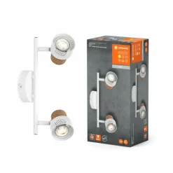 Lampes En Bois-Luminaires Ledvance Spot Plafonnier LED Blanc, 2 lumières