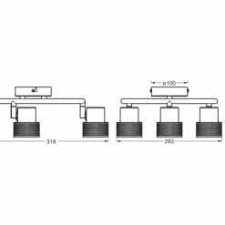 Lampes En Bois-Luminaires Ledvance Spot Plafonnier LED Blanc, 3 lumières