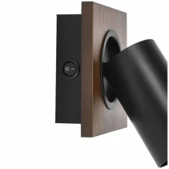 Lampes En Bois-Luminaires Ledvance Spot Plafonnier LED Couleur bois, Noir, 1 lumière