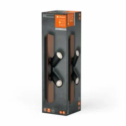 Lampes En Bois-Luminaires Ledvance Spot Plafonnier LED Couleur bois, Noir, 2 lumières