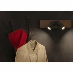 Lampes En Bois-Luminaires Ledvance Spot Plafonnier LED Couleur bois, Noir, 2 lumières