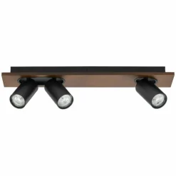 Lampes En Bois-Luminaires Ledvance Spot Plafonnier LED Couleur bois, Noir, 3 lumières