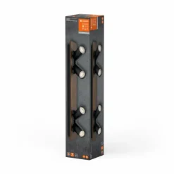 Lampes En Bois-Luminaires Ledvance Spot Plafonnier LED Couleur bois, Noir, 4 lumières