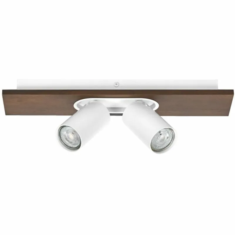 Lampes En Bois-Luminaires Ledvance Spot Plafonnier LED Couleur bois, Blanc, 2 lumières