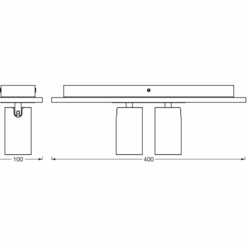 Lampes En Bois-Luminaires Ledvance Spot Plafonnier LED Couleur bois, Blanc, 2 lumières