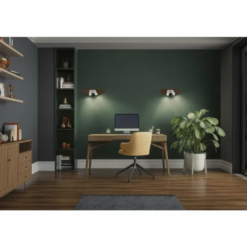 Lampes En Bois-Luminaires Ledvance Spot Plafonnier LED Couleur bois, Blanc, 2 lumières