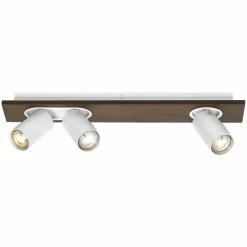 Lampes En Bois-Luminaires Ledvance Spot Plafonnier LED Couleur bois, Blanc, 3 lumières