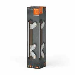 Lampes En Bois-Luminaires Ledvance Spot Plafonnier LED Couleur bois, Blanc, 3 lumières