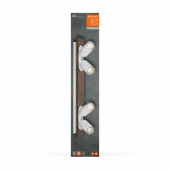 Lampes En Bois-Luminaires Ledvance Spot Plafonnier LED Couleur bois, Blanc, 4 lumières