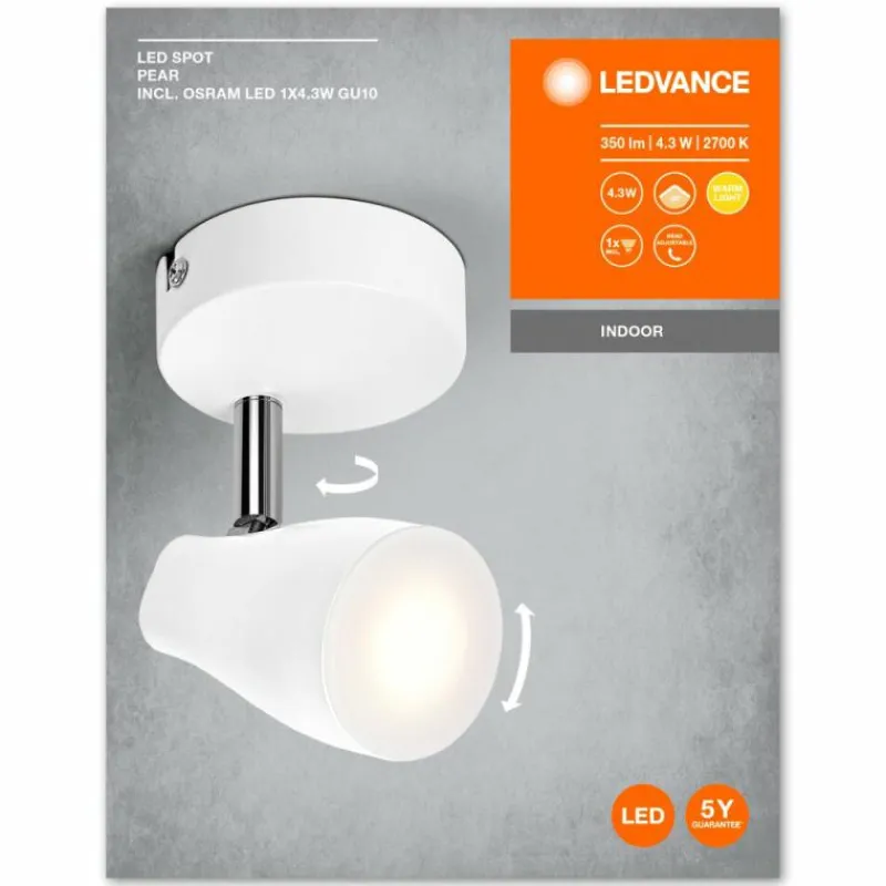 Luminaires Ledvance Spot Plafonnier LED Blanc, 1 lumière* Éclairage Led