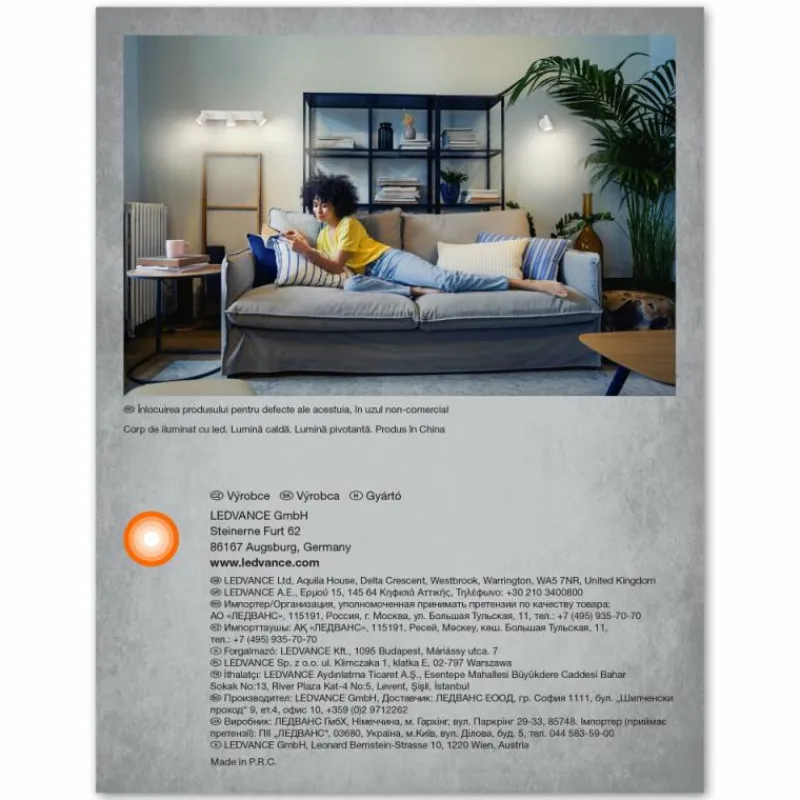 Luminaires Ledvance Spot Plafonnier LED Blanc, 1 lumière* Éclairage Led