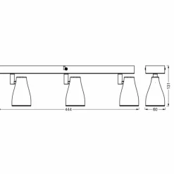 Luminaires Ledvance Spot Plafonnier LED Noir, 3 lumières* Éclairage Led