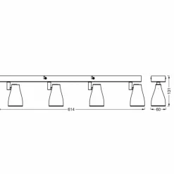 Luminaires Ledvance Spot Plafonnier LED Noir, 4 lumières* Éclairage Led