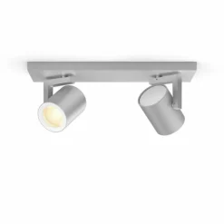Luminaires Philips Spot pour plafond et mur, kit d'extension Philips Hue Ambiance White & Color Argenta Argenté, 2 lumières, Changeur de couleurs