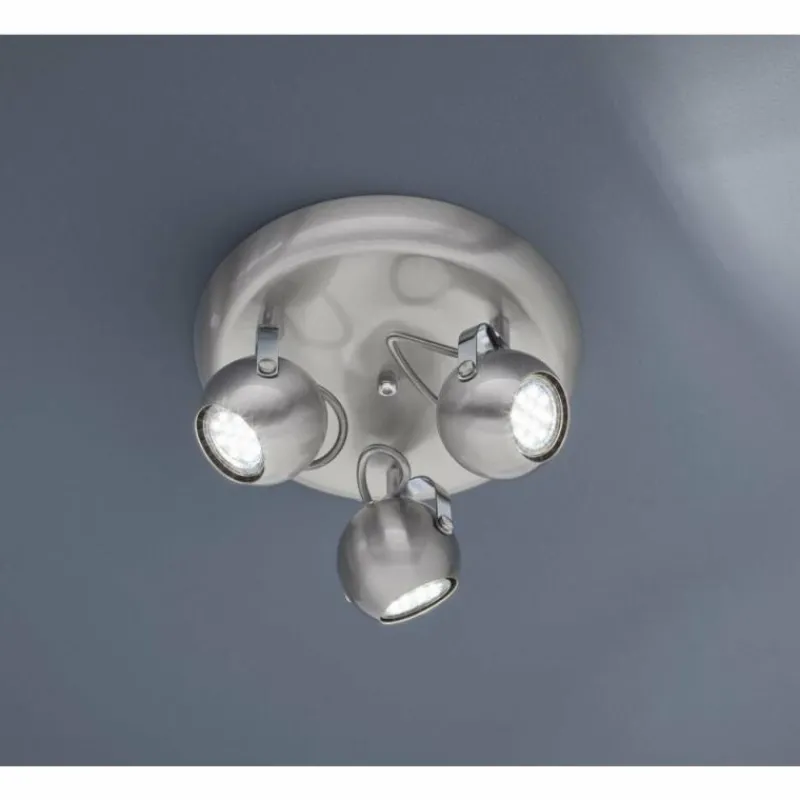 Luminaires Reality Spot Reality BASTIA Nickel mat, 3 lumières* Spots Et Projecteurs