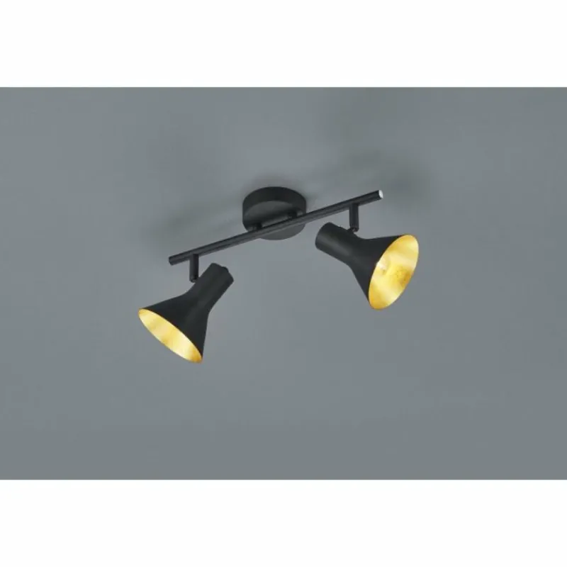 Lampes Dorées-Luminaires Reality Spot Reality NINA Noir, 2 lumières