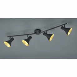 Lampes Dorées-Luminaires Reality Spot Reality NINA Or, Noir, 4 lumières