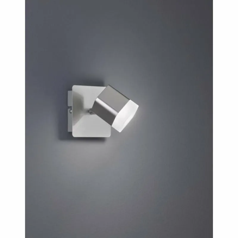 Luminaires Reality Spot Reality ROUBAIX LED Nickel mat, 1 lumière* Éclairage Led