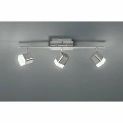Luminaires Reality Spot Reality ROUBAIX LED Nickel mat, 3 lumières* Spots Et Projecteurs