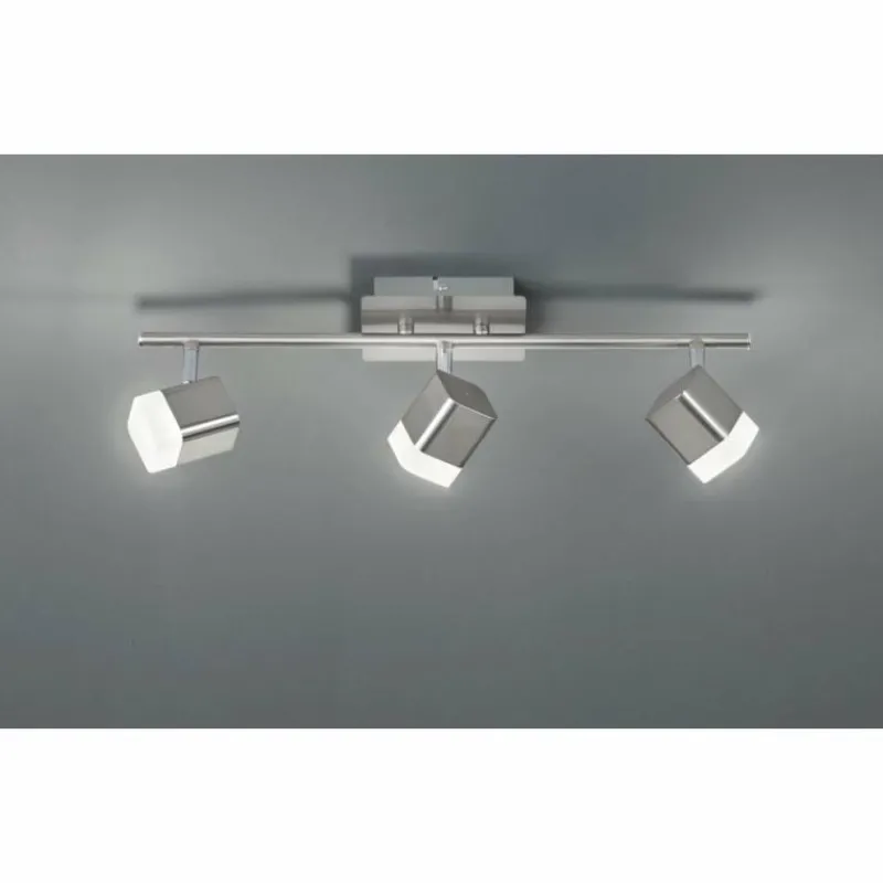 Luminaires Reality Spot Reality ROUBAIX LED Nickel mat, 3 lumières* Spots Et Projecteurs