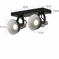 Luminaires Steinhauer Spot Steinhauer BROOKLY LED Noir, 2 lumières* Éclairage Led