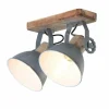 Lampes En Bois-Luminaires Steinhauer Spot Steinhauer GEARWOOD Gris, 2 lumières