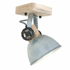 Lampes Industrielles-Luminaires Steinhauer Spot Steinhauer Gearwood Bois clair, Nickel mat, 1 lumière