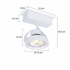 Luminaires Steinhauer Spot Steinhauer Mexlite LED Blanc, 1 lumière* Éclairage Led