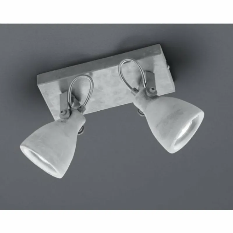 Luminaires Trio Spot Trio CONCRETE LED Gris, 2 lumières* Éclairage Led
