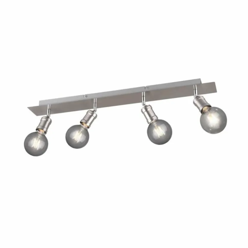 Luminaires Rustiques-Luminaires Trio Spot Trio Leuchten CARL Nickel mat, 4 lumières